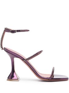 Amina Muaddi Gilda Mirror 95mm sandals - Violet