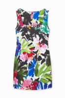Slim fit jurk met geschilderde bloemen - MATERIAL FINISHES - S