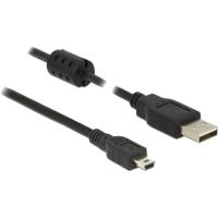 DeLOCK USB 2.0-A / USB mini-B 5pin - 0.70m USB-kabel 0,70 m USB A Mini-USB B Zwart - thumbnail