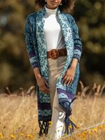 Others Boho Loose Yarn/Wool Yarn Cardigan
