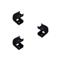 3x LED-strip profiel opbouw zwart hoek connector