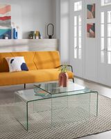 Kave Home Glazen Salontafel Burano, 110 x 50 cm - Transparant - thumbnail