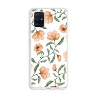 Peachy flowers: Galaxy A51 4G Transparant Hoesje