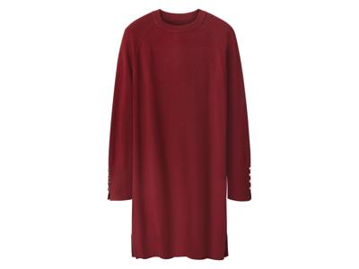 esmara Gebreide dames jurk (Rood, XL (48/50))