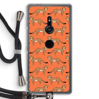 Cheetah: Sony Xperia XZ2 Transparant Hoesje met koord