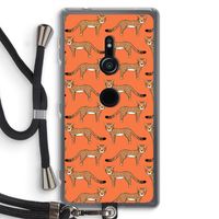 Cheetah: Sony Xperia XZ2 Transparant Hoesje met koord