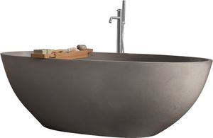 Ben Concrete vrijstaand bad 2-persoons 180x82cm beton grijs incl. afvoerplug beton grijs