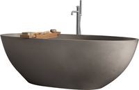 Ben Concrete vrijstaand bad 2-persoons 180x82cm beton grijs incl. afvoerplug beton grijs