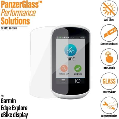 PanzerGlass edge to edge gehard glas antireflectie / matte screenprotector geschikt voor garmin edge explore