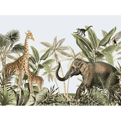 Designed4Kids wandvullend behang kinderkamer giraffe met jong-350 x 260 cm