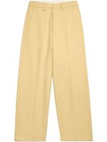 AMI Paris pantalon ample à plis avant - Jaune