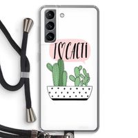 I love cacti: Samsung Galaxy S21 Transparant Hoesje met koord
