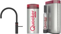 Quooker Fusion round met COMBI+ boiler en CUBE reservoir 5-in-1 kokend water kraan Zwart - thumbnail