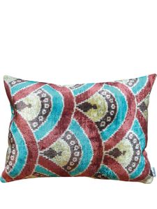 Les-Ottomans coussin à motif en jacquard - Rouge