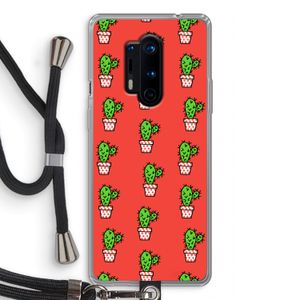 Mini cactus: OnePlus 8 Pro Transparant Hoesje met koord