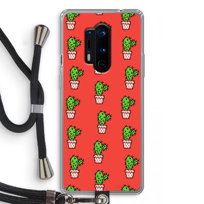 Mini cactus: OnePlus 8 Pro Transparant Hoesje met koord