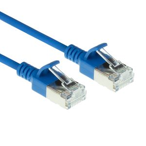 ACT DC7651 LSZH U/FTP CAT6A Datacenter Slimline Patchkabel Snagless | RJ45 Connectoren | Blauw | 1,5 meter