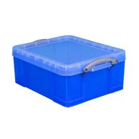 Opbergbox ru 18ltr 480x390x200mm transp blauw