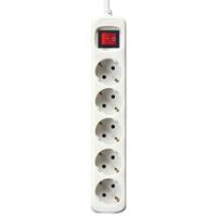 Stopcontactenstrip 5 Tomas met Interruptor Silver Electronics Afmeting 1,5 m