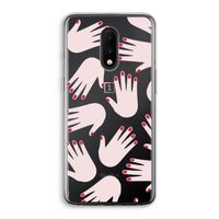 Hands pink: OnePlus 7 Transparant Hoesje