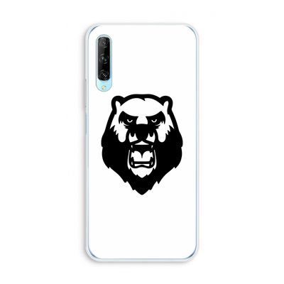 Angry Bear (white): Huawei P Smart Pro Transparant Hoesje