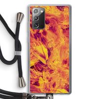 Eternal Fire: Samsung Galaxy Note 20 / Note 20 5G Transparant Hoesje met koord