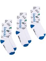 Natasha Zinko x DUOltd lot de trois paires de chaussettes à logo - Blanc