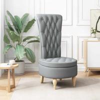 Slipper Stoel Lichtgrijs 56,5 x 70 x 110 cm Stof