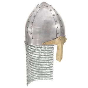 VidaXL Kruisvaardershelm replica larp staal zilverkleurig