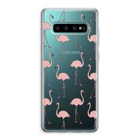 Anything Flamingoes: Samsung Galaxy S10 Plus Transparant Hoesje