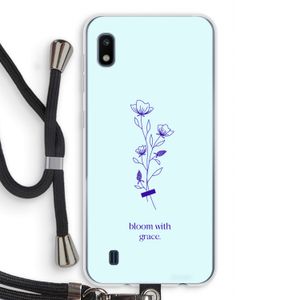 Bloom with grace: Samsung Galaxy A10 Transparant Hoesje met koord
