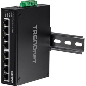 Trendnet TI-E80 netwerk-switch Unmanaged Fast Ethernet (10/100) Zwart