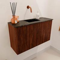 Toiletmeubel Mondiaz Joya Dlux | 70 cm | Meubelkleur Ruby | Faye wastafel Lava Wasbak Midden | Zonder kraangat(en)
