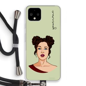 Pop-Art Creator: Pixel 4 Transparant Hoesje met koord
