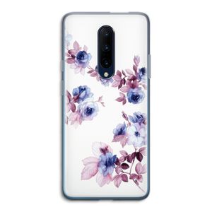 Waterverf bloemen: OnePlus 7 Pro Transparant Hoesje