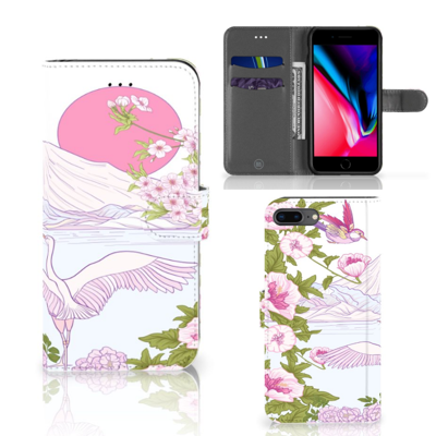 Apple iPhone 7 Plus | 8 Plus | Telefoonhoesje | Met pasjeshouder | Bird Standing