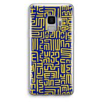 Majorelle Blue Print: Samsung Galaxy S9 Transparant Hoesje - thumbnail