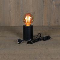 Tafellamp Zwart - zwart - plastic - IP20 schakelaar - 7.5 x 7.5 x 10 cm - Designlamp