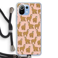Alpacas: Xiaomi Mi 11 Lite Transparant Hoesje met koord