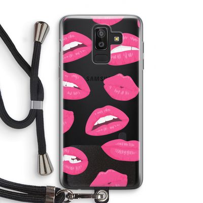 Bite my lip: Samsung Galaxy J8 (2018) Transparant Hoesje met koord