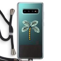 Palmboom: Samsung Galaxy S10 Plus Transparant Hoesje met koord