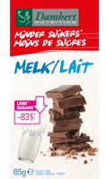 Damhert Minder Suikers Chocoladetablet Melk - thumbnail