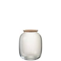 J-Line voorraadpot Roxy - glas|kurk - transparant - small