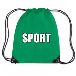 Groen sport rugtasje/ gymtasje kinderen