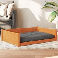 VidaXL Hondenmand 105,5x75,5x28 cm massief grenenhout wasbruin - thumbnail