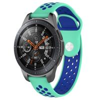 Samsung Galaxy Watch Dubbel Sport Band - Groenblauw Blauw Samsung Galaxy Watch Dubbel Sport Band - Groenblauw Blauw