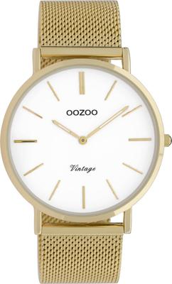 OOZOO Timepieces Horloge Vintage Goud/Wit | C9909