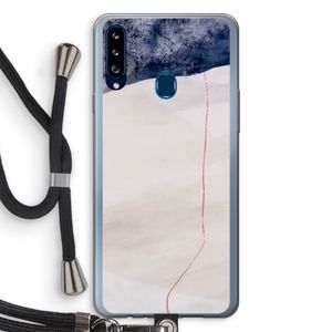 Stone White: Samsung Galaxy A20s Transparant Hoesje met koord