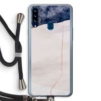 Stone White: Samsung Galaxy A20s Transparant Hoesje met koord