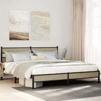 Bedframe zonder matras metaal sonoma eikenkleurig 180x200 cm